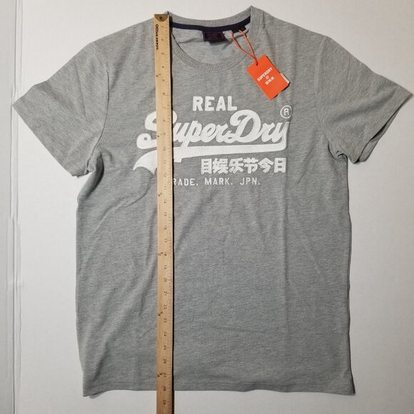 Superdry Real Graphic T-Shirt Gray Short Sleeve Logo Tee Size XL - Picture 3 of 6